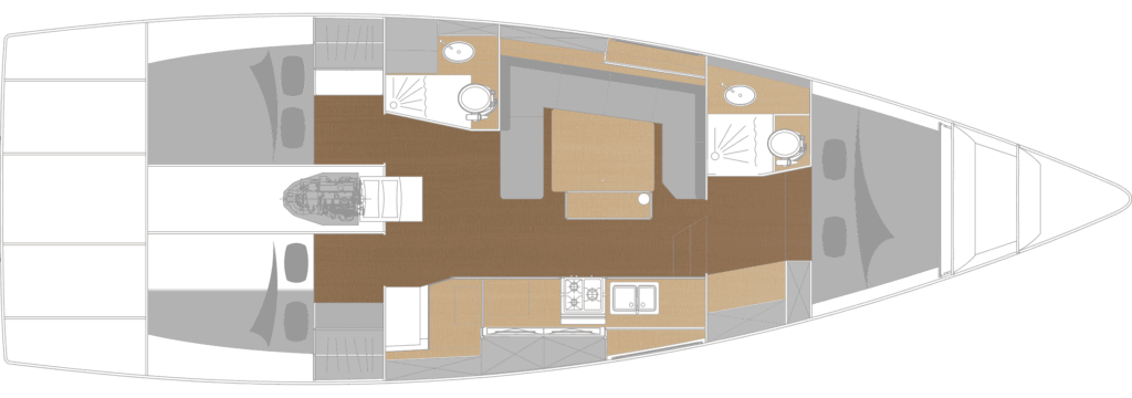 Plan d'aménagement intérieur du JPK 45 FC version 2